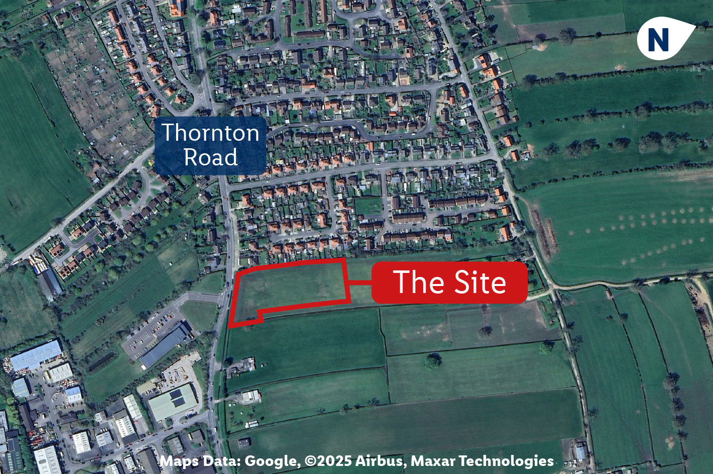 aerial photograph of the site